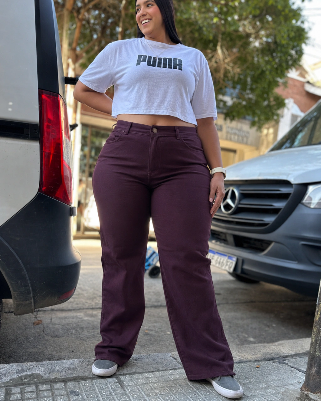 MALIBU ROJO VINO (WIDE LEG RIGIDO)