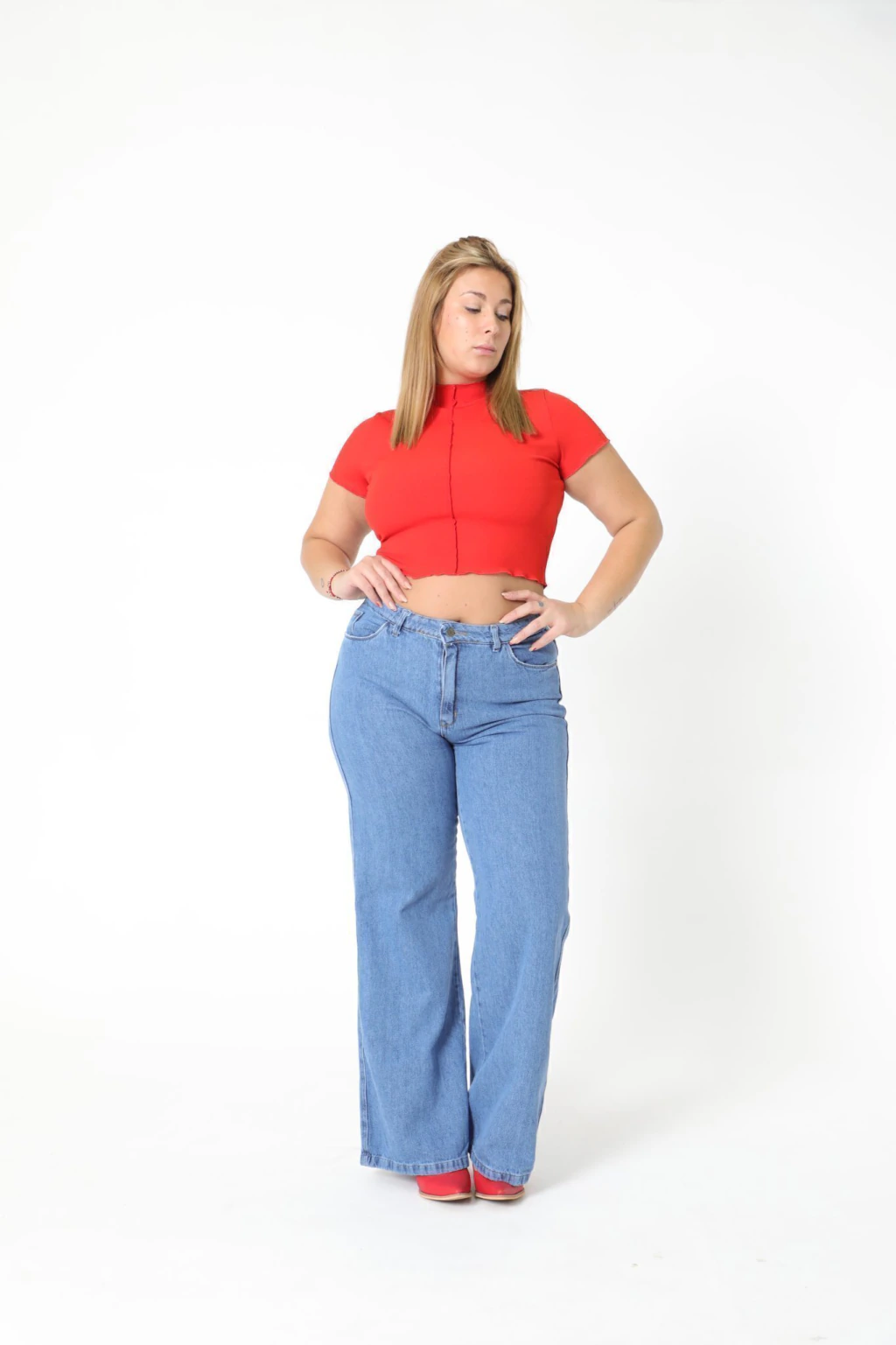 PANTALON WIDE LEG SUTTON rigido
