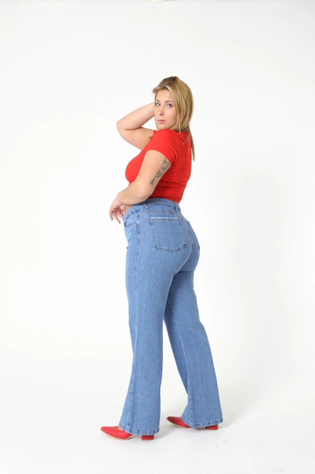 PANTALON WIDE LEG SUTTON rigido