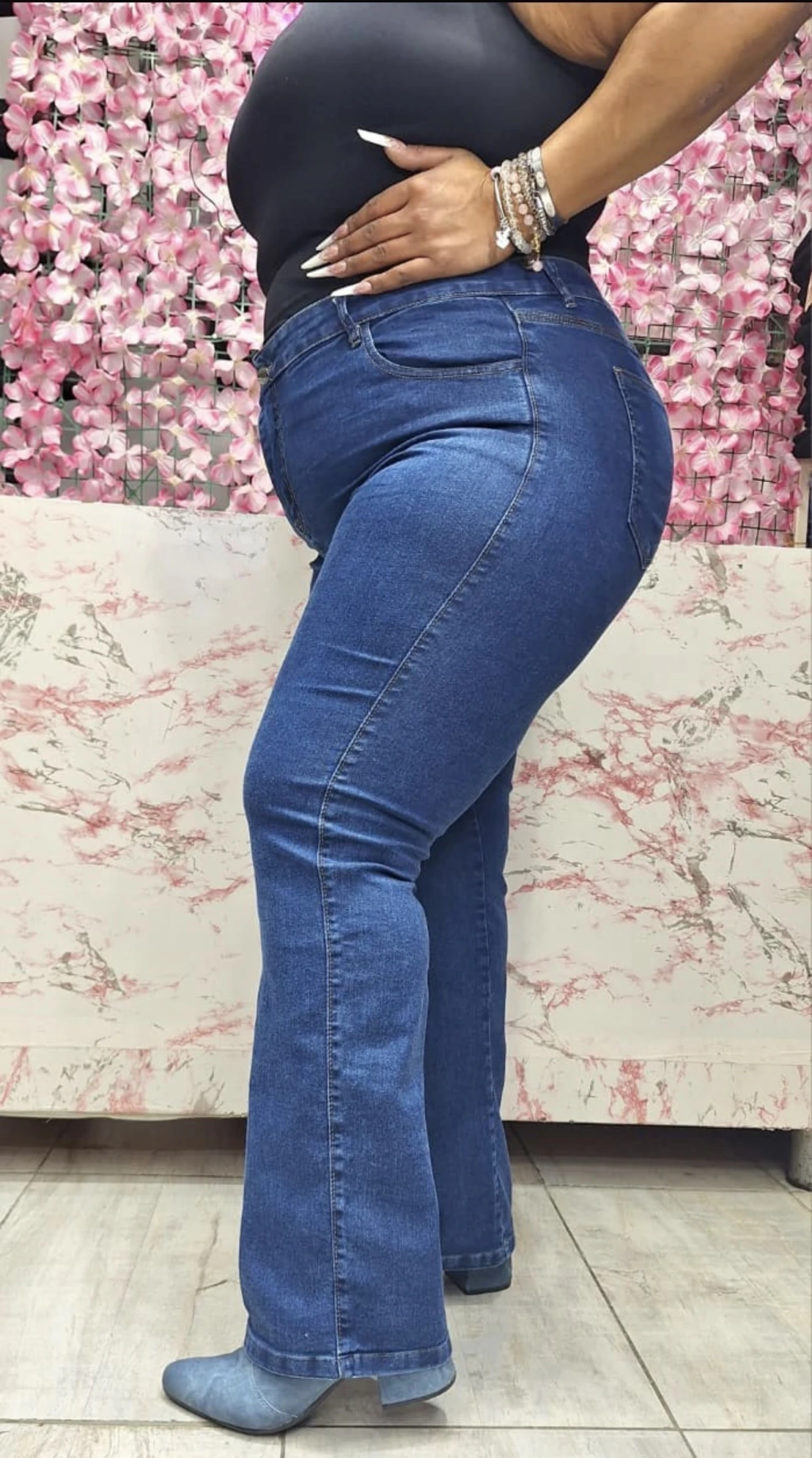 Recto azul elastizado