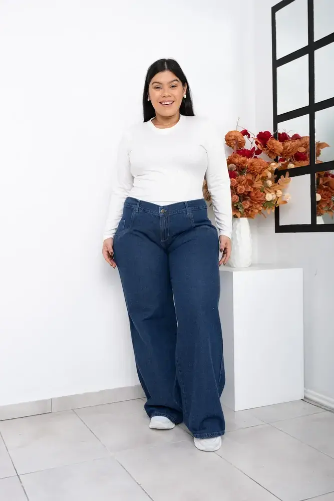 Wide Leg + Azul