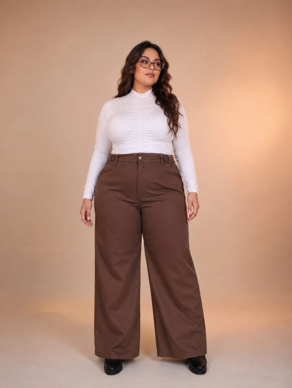 WIDE LEG con reguladores chocolate