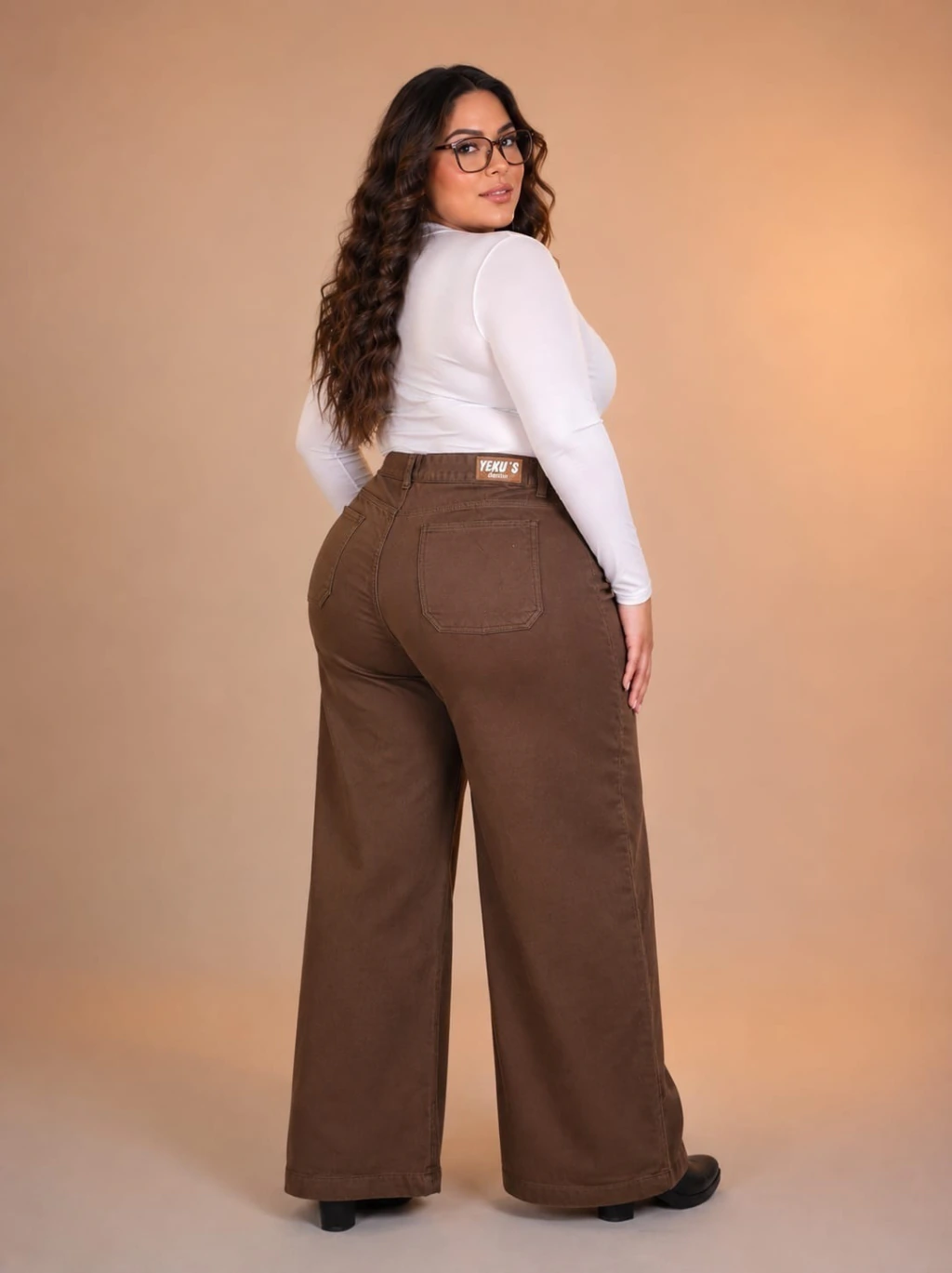 WIDE LEG con reguladores chocolate