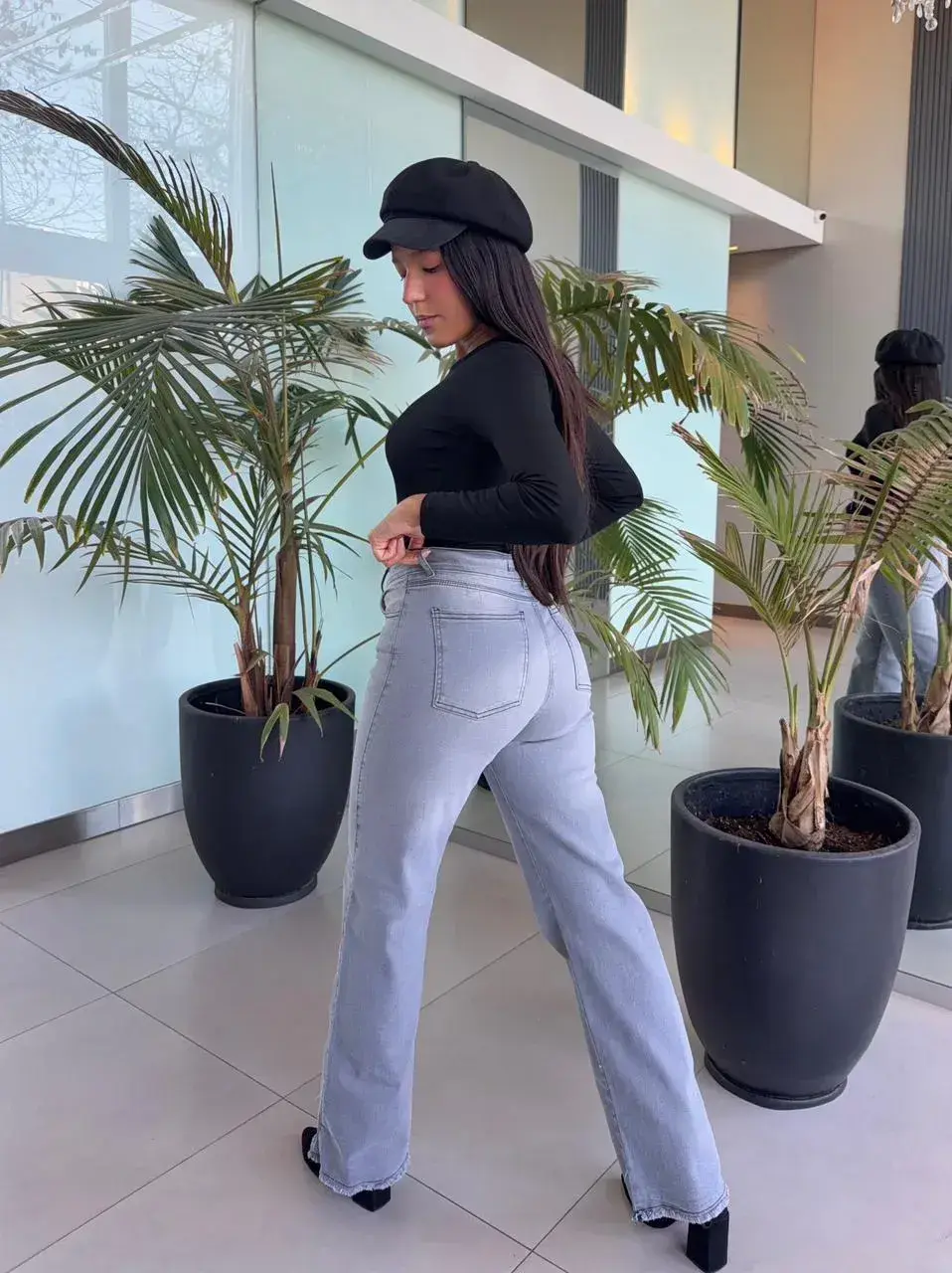 WIDELEG WANDA PLOMO (elastizado)