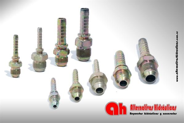 MF. 1" 1/16 UNF JIC 37° P/mang. 1/2" con Camisa R2