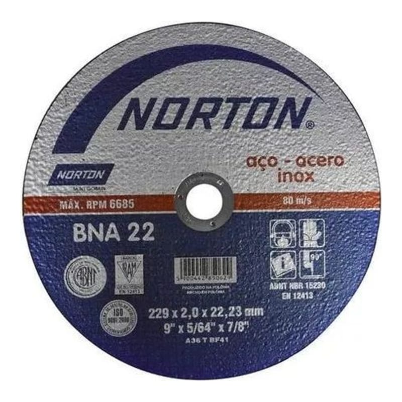 Disco 228.6X2.0 Norton BNA22 Corte