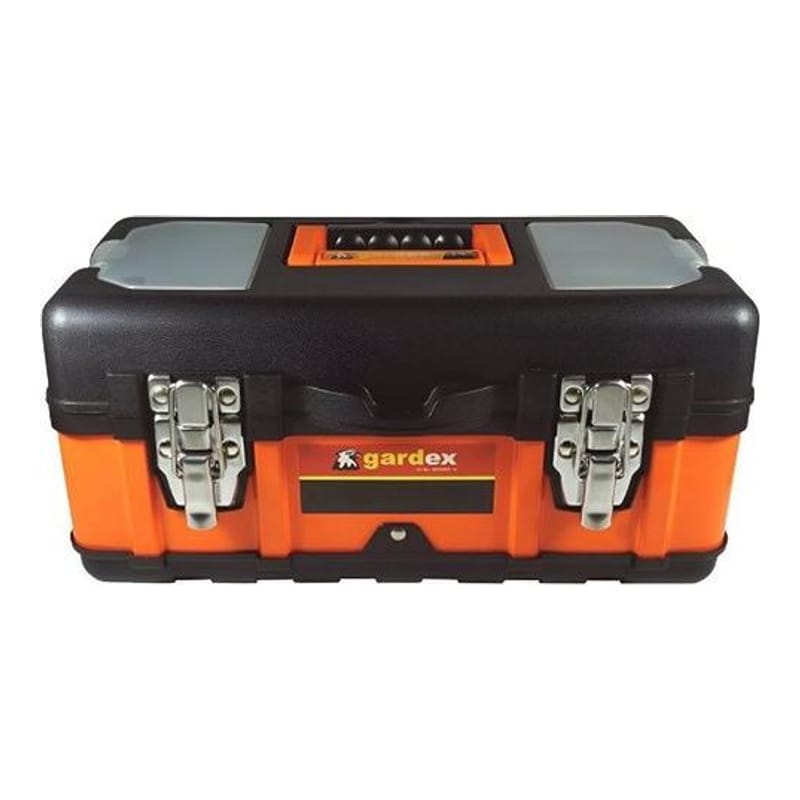 Caja Herramienta Gardex 16" con Bandeja Tapa Alta