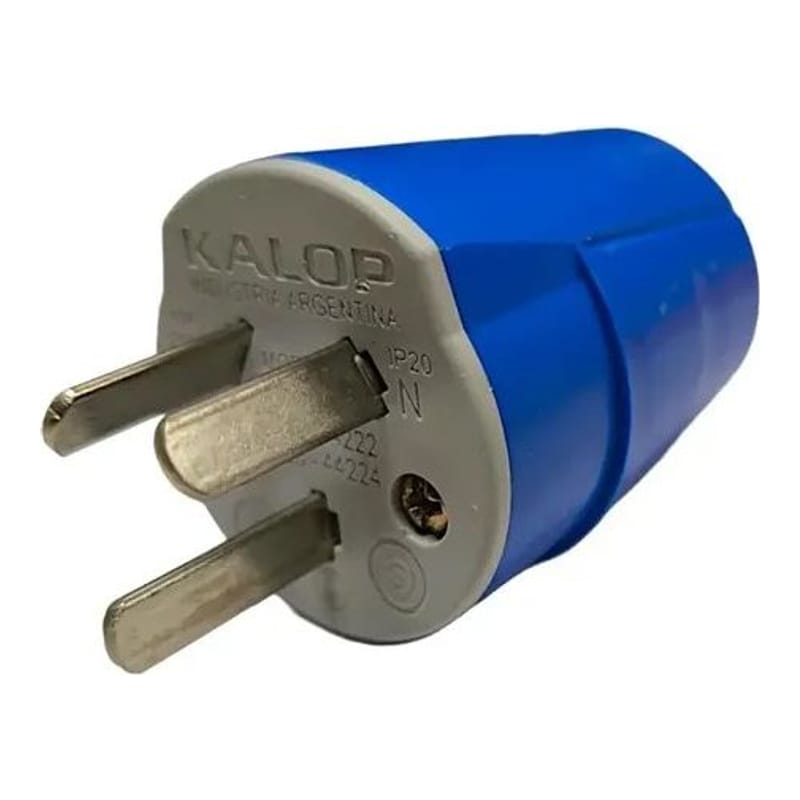 Ficha Macho c/N Heavy Duty Azul Kalop