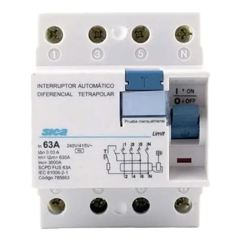 Disyuntor Tetrapolar 63 a 785863 Sica